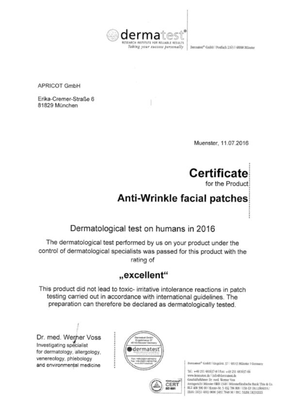 Facial Patches (beige) with Hyaluron